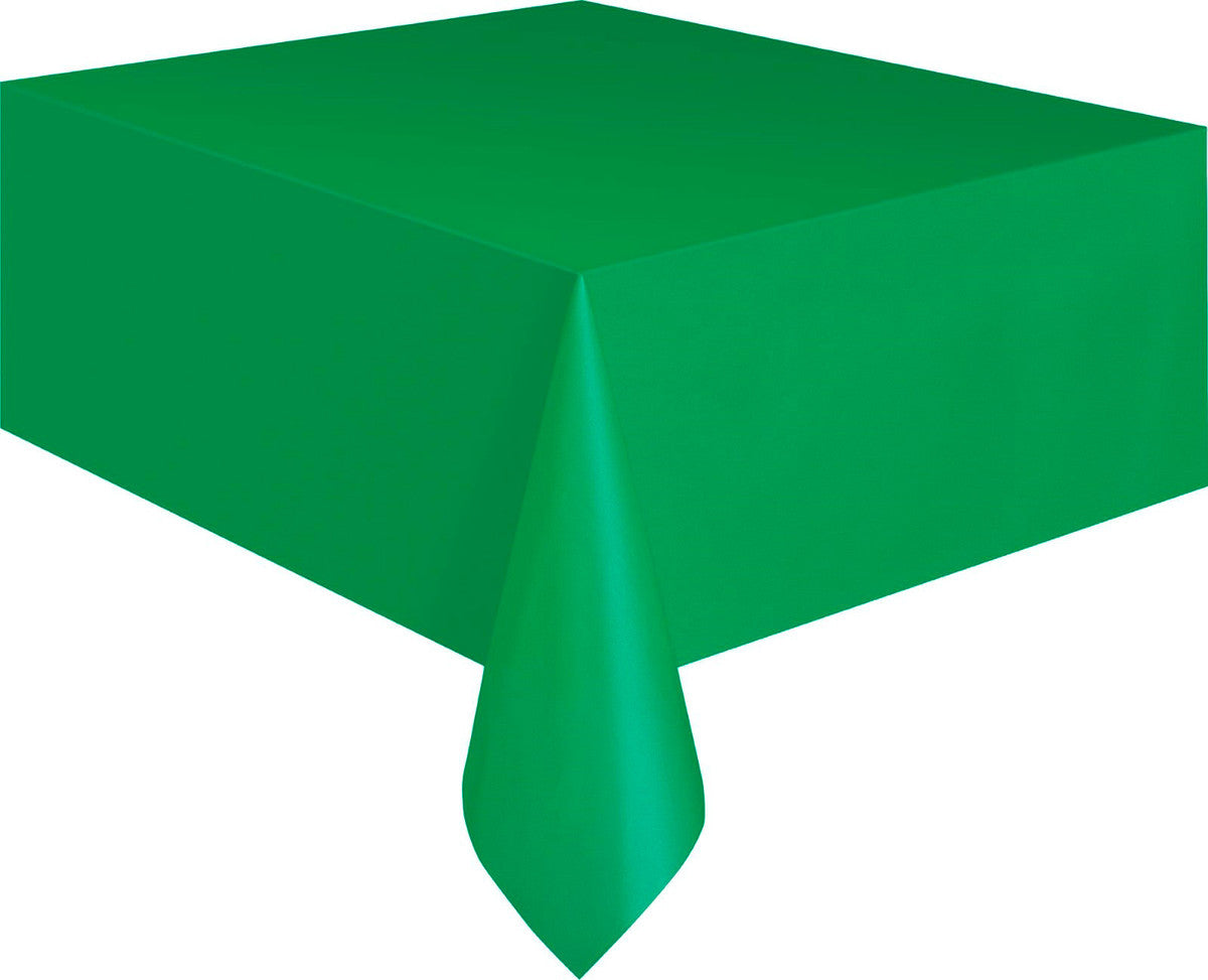 EMERALD GREEN UNIQUE PLASTIC TABLECOVER RECTANGLE 137CM X 274CM (54" X 108")