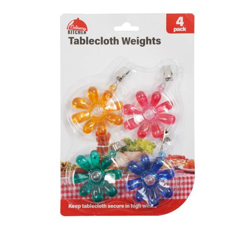 Tablecloth weight Floral Colours 4pk