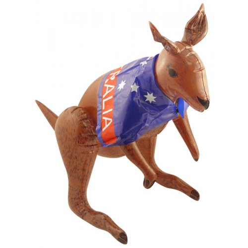 Inflatable Kangaroo with Aussie Flag 70cm P1