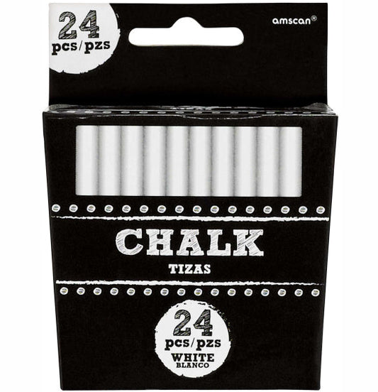 WHITE Chalk Sticks 24pcs