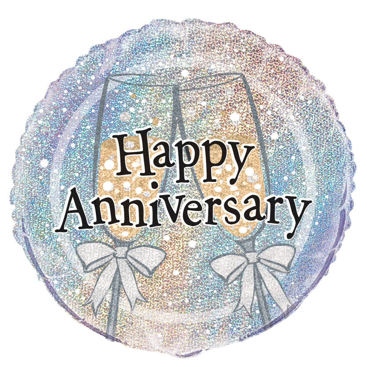 HAPPY ANNIVERSARY 45cm (18") Foil Prismatic Balloons