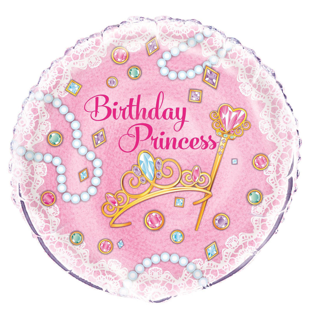 Pink Princess "BIRTHDAY PRINCESS" 45cm (18") Foil Balloon