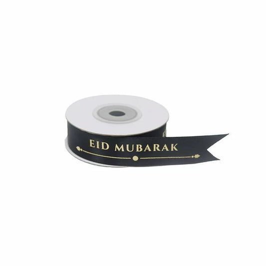 EID GIFT RIBBON-BLACK 10yd 1pc