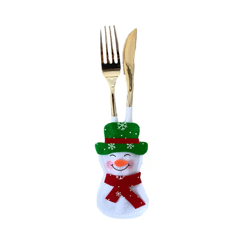 Christmas Cutlery Cover -SNOW MAN 13CM