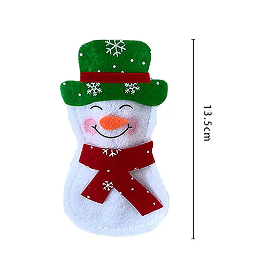 Christmas Cutlery Cover -SNOW MAN 13CM