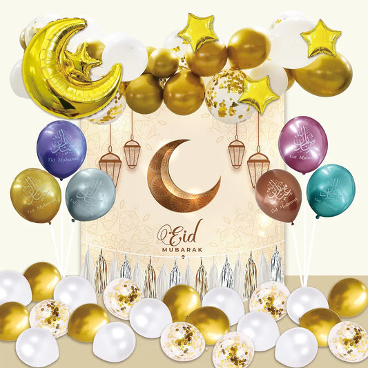 EID Roon Decoration Kit with Balloon Set and Banner