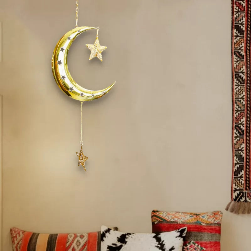 Hanging Moon Star Decoration 20*65cm 1pc