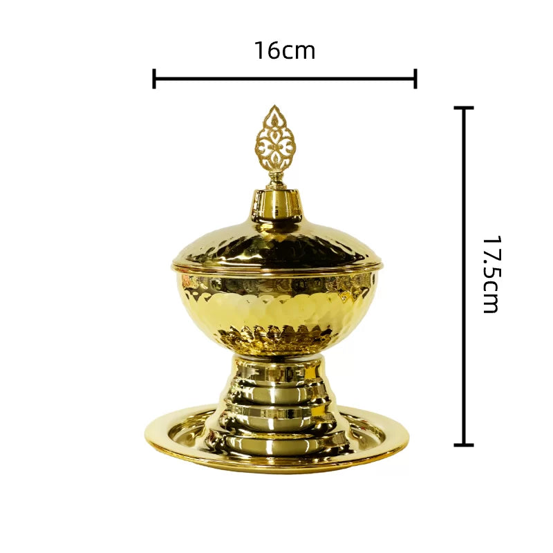 Gold Candy Jar 16*17.5cm 1pc