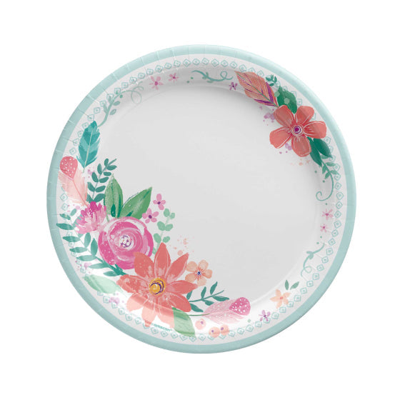 FREE Spirit Happy Birthday 17cm Round Paper Plates 8pk