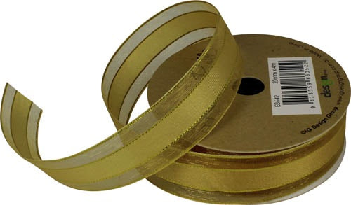 Ribbon Roll Organza 20MMX4M GOLD 1pc