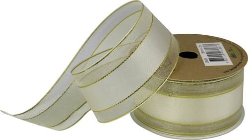 Ribbon Roll Organza 38MMX2M CREAM 1pc