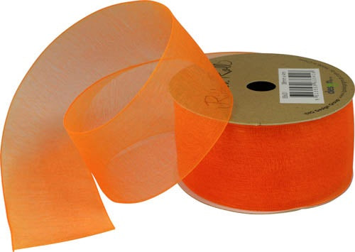 Ribbon Roll Organza 38MMX4M ORANGE 1pc