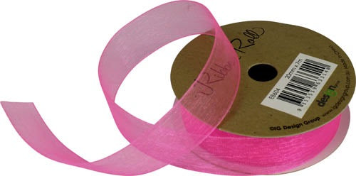 Ribbon Roll Organza 20MMX7M PINK 1pc