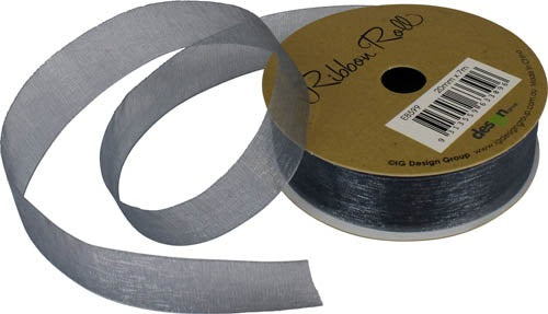 Ribbon Roll Organza 20MMX7M SILVER 1pc