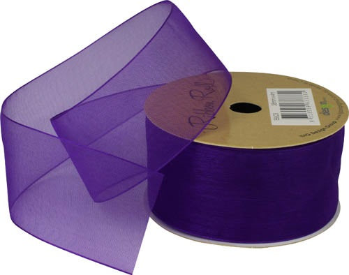 Ribbon Roll Organza 38MMX4M PURPLE 1pc