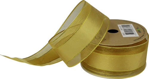 Ribbon Roll Organza 38MMX2M GOLD 1pc