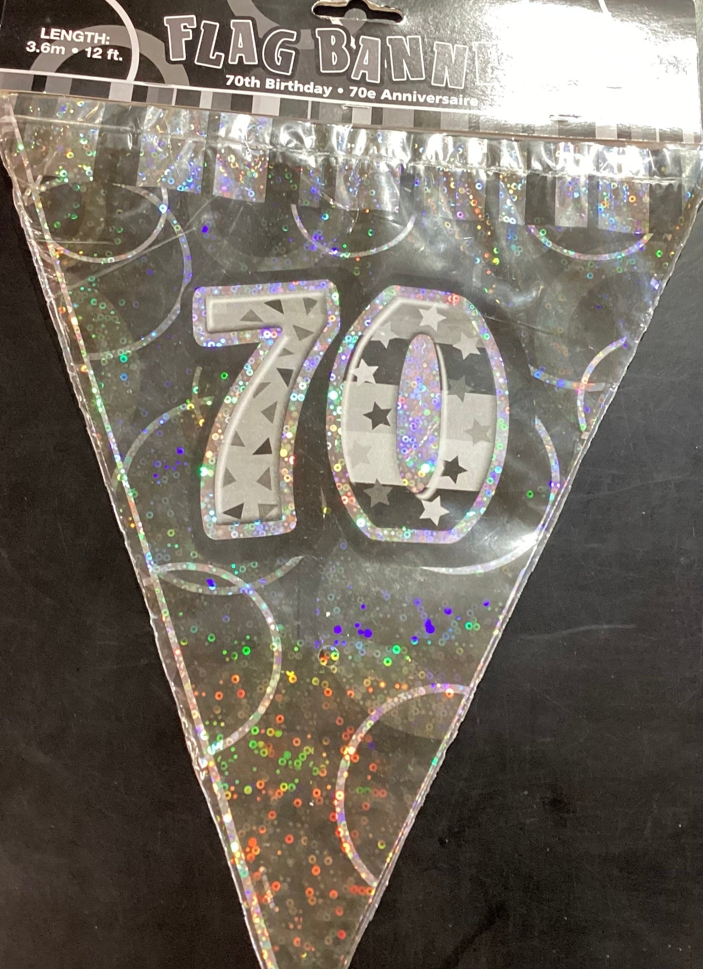 70th Happy Birthday Banner NIS Packaging & Party Supply