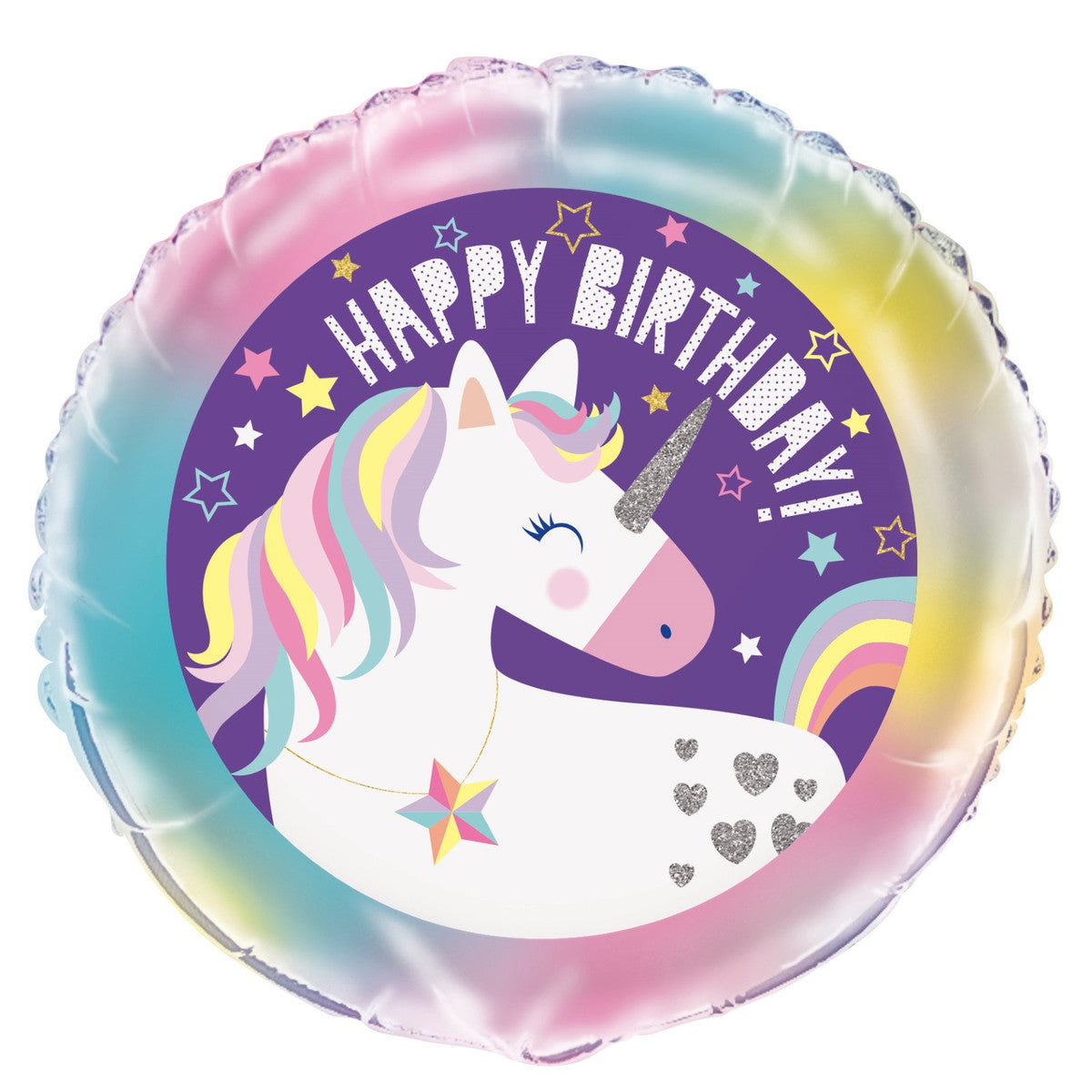 Unicorn Party Happy Birthday 45CM (18") Foil Balloon