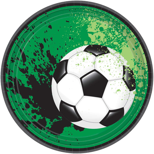 Goal Getter Soccer 7" / 17cm Round Paper Plates