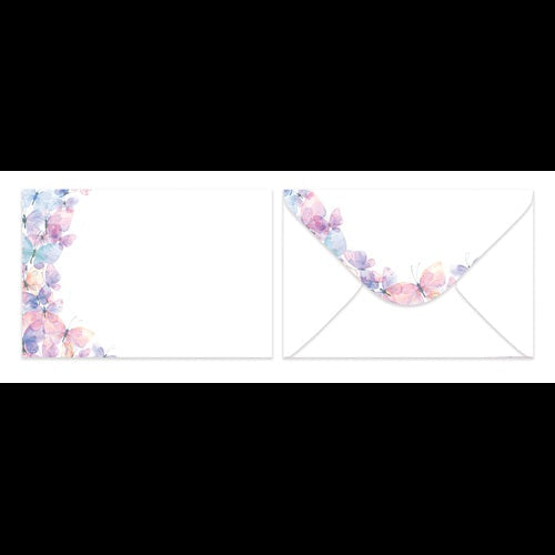 ENVELOPE SML 10PK WATERCLR BTTRFLY