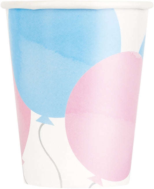 BABY REVEAL 8 X 270ML (9OZ) PAPER CUPS