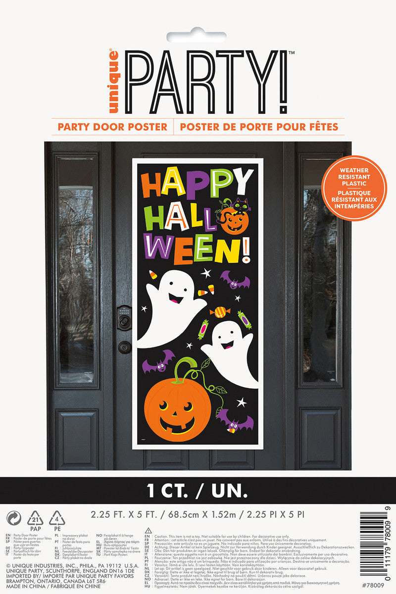 Cat & Pumpkin Door Poster 1.52m L X 69CM W (27" X 60")