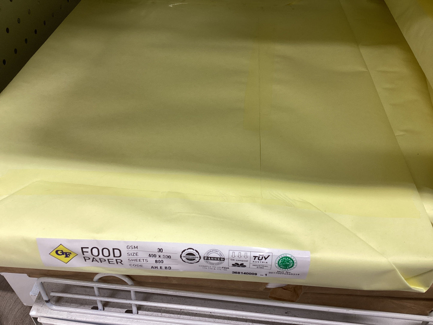 Greaseproof Food paper White 800 sheets