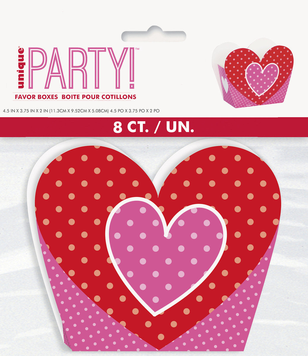 8 HEART FAVOR BOXES NIS Packaging & Party Supply