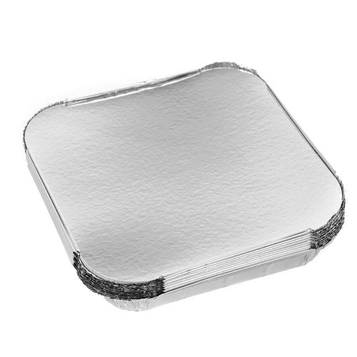 FOIL CONTAINER W/LID 25X25X5CM SHELF READY PDQ 10PK