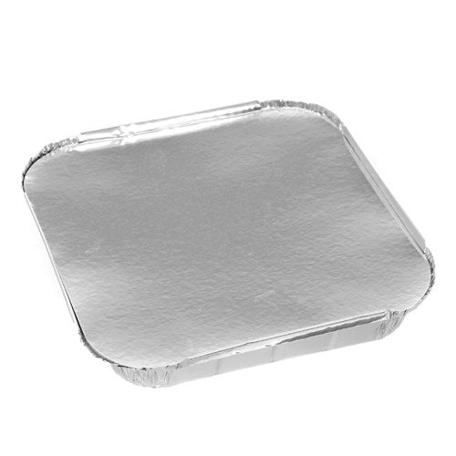 FOIL CONTAINER W/LID 25X25X5CM SHELF READY PDQ 10PK