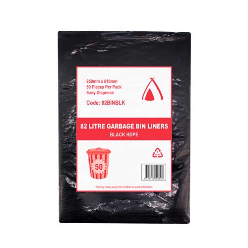 82ltr Black Bin Liners 25pc NIS Packaging & Party Supply