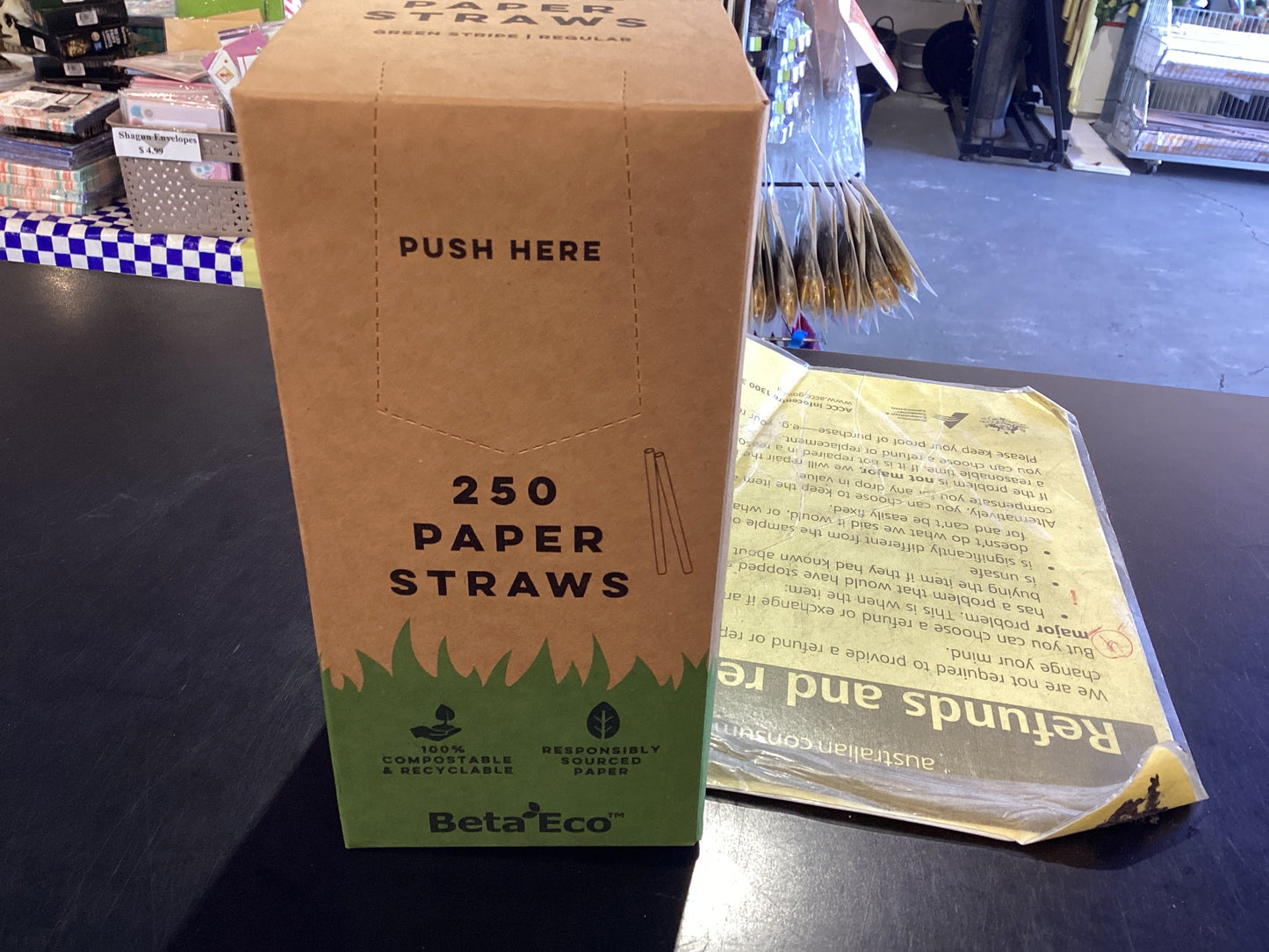 Beta Eco Paper straw Regular 197x6mm 250pk