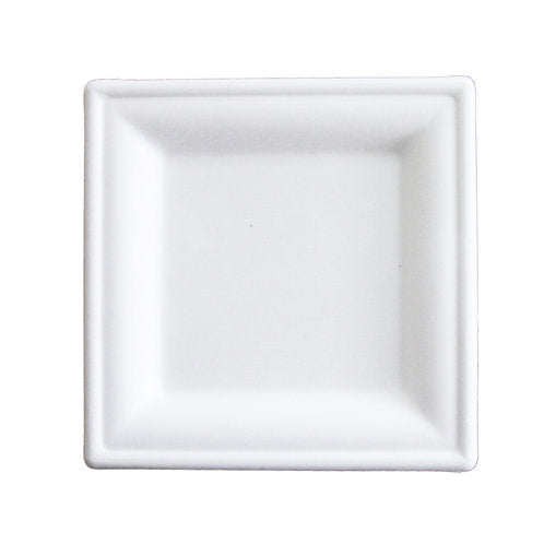 8" SQUARE SUGARCANE PLATE (50 PK)