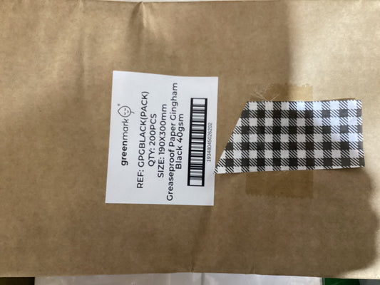 Greaseproof paper gingham 190*300mm