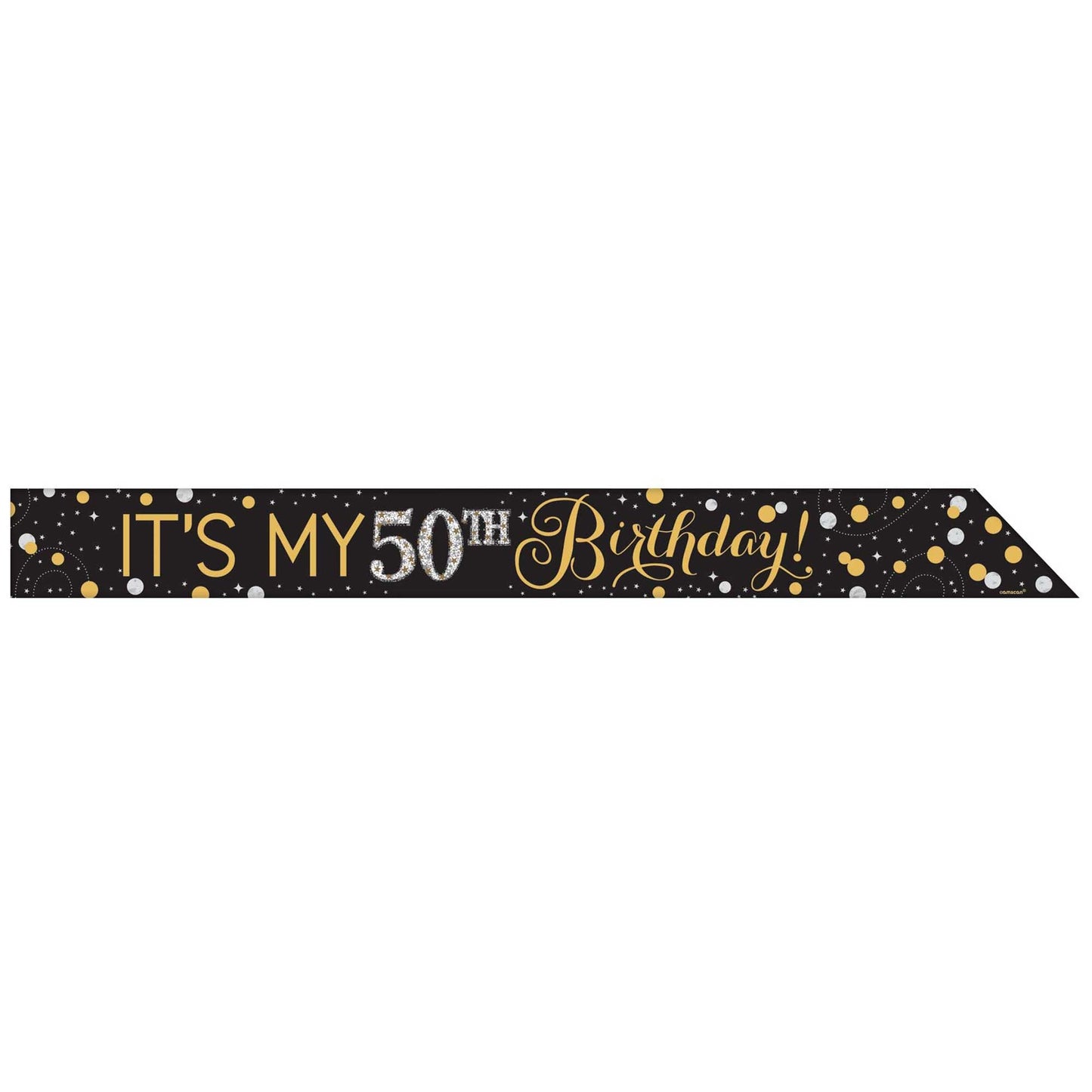 Add Any Age Foil Birthday Sash with 24 Stickers NIS Packaging & Party Supply