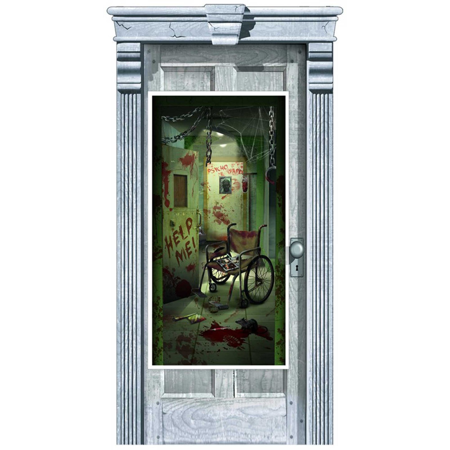 Asylum Corridor Door Cover Decoration Plastic NIS Packaging & Party Supply