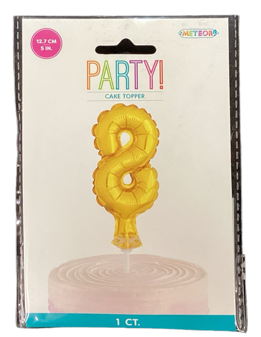 PARTY CAKE TOPPER NUMBER 8