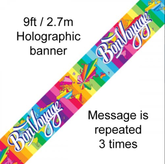 Buy BANNER BON VOYAGE at NIS Packaging & Party Supply Brisbane, Logan, Gold Coast, Sydney, Melbourne, Australia