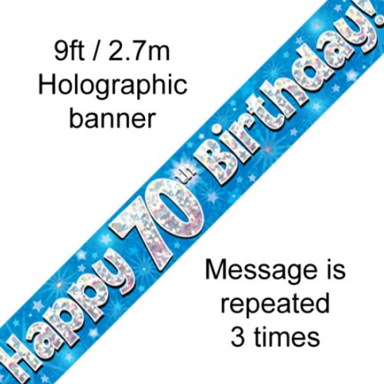 Buy BANNER HAPPY 70TH BDAY at NIS Packaging & Party Supply Brisbane, Logan, Gold Coast, Sydney, Melbourne, Australia