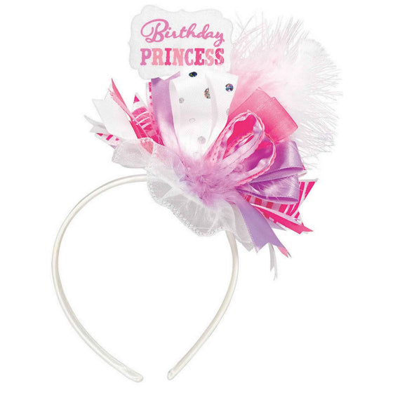 BIRTHDAY PRINCESS FASHION HEADBAND FABRIC & RIBBON 1PC NIS Packaging & Party Supply