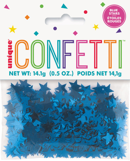 BLUE - STAR Confetti 14grams (0.5OZ) NIS Packaging & Party Supply