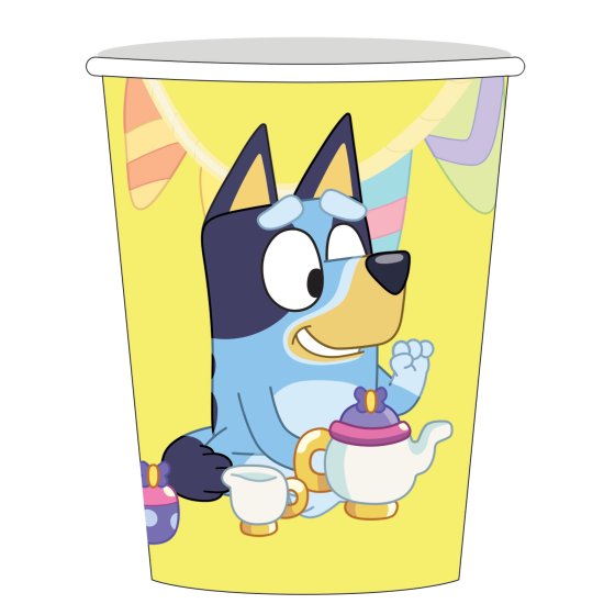 BLUEY 250ML Paper Cups 8pk NIS Packaging & Party Supply