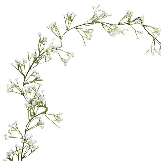 BOTANICAL WEDDING FOLIAGE GARLAND WHITE GYPSOPHILA NIS Packaging & Party Supply