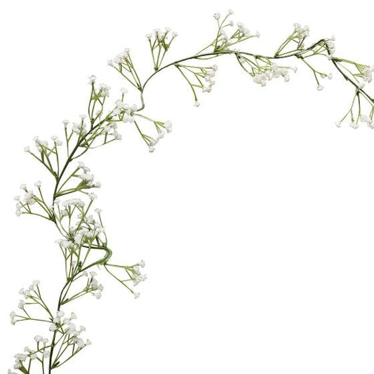 BOTANICAL WEDDING FOLIAGE GARLAND WHITE GYPSOPHILA NIS Packaging & Party Supply