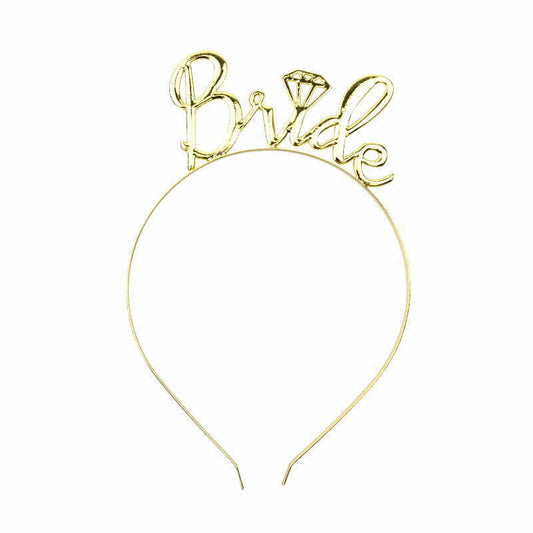 BRIDE HEADWEAR GOLD (1 PC) NIS Packaging & Party Supply