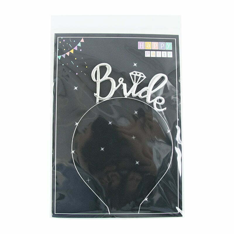 BRIDE HEADWEAR SILVER (1PC) NIS Packaging & Party Supply