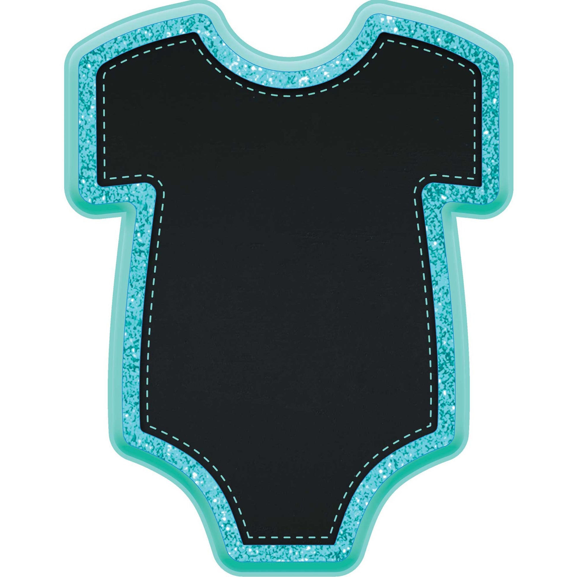 Baby Boy Bodysuit Shaped MDF Glittered Easel 1pc NIS Packaging & Party Supply