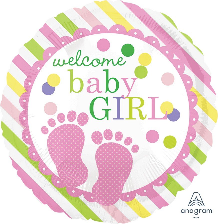 Baby Feet Welcome Baby Girl 45cm NIS Packaging & Party Supply