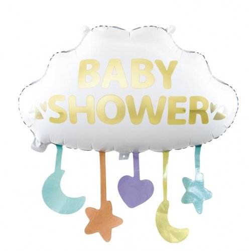 Baby Shower Cloud Shape Foil Balloon (66.5x62.5cm) 1pc NIS Packaging & Party Supply