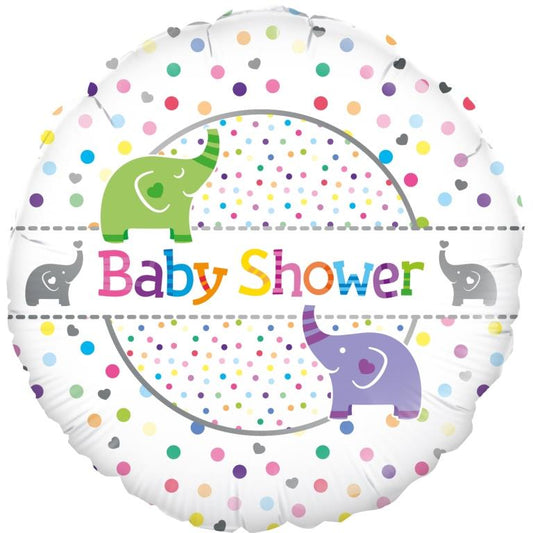 Buy Baby Shower Elephants Foil Round Balloon (45cm) at NIS Packaging & Party Supply Brisbane, Logan, Gold Coast, Sydney, Melbourne, Australia